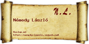 Némedy László névjegykártya